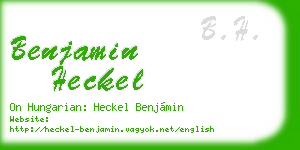 benjamin heckel business card